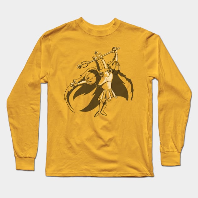 King Knight Silhouette Long Sleeve T-Shirt by Fishonastick